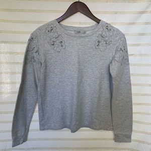 Gray Floral Sweatshirt